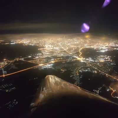 Kolomna night aerial photo | Вид на Коломну с самолёта ночью… | Flickr