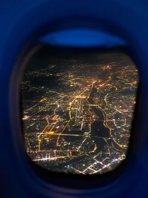 Ночной Китай, вид из самолета | Записки Александра | Дзен
