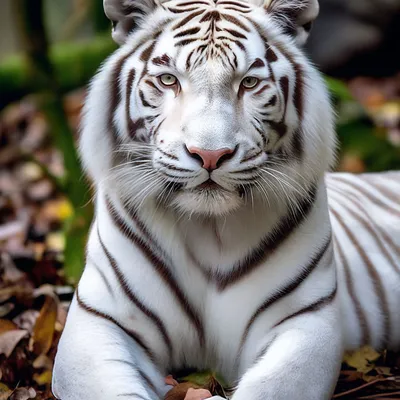 Белый тигр: редкий и необычный вид» — создано в Шедевруме