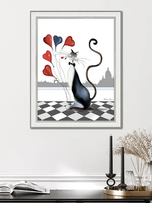 Купить Чашка кружка Влюблённый кот декор полиме | Skrami.by