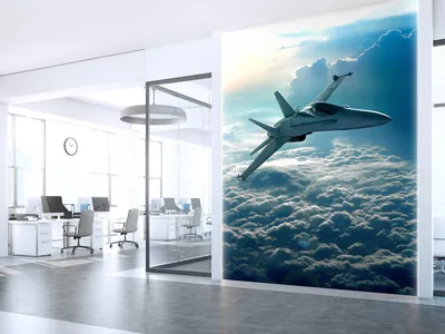 Фотообои Военный самолёт на стену. Купить фотообои Военный самолёт в  интернет-магазине WallArt