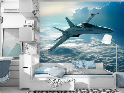Фотообои Военный самолёт на стену. Купить фотообои Военный самолёт в  интернет-магазине WallArt