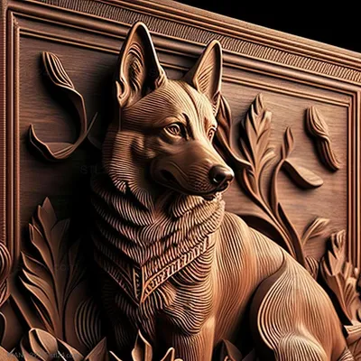Animals - Волчья собака Сарлоса, 3DANL_29575 | 3D модель для ЧПУ станка