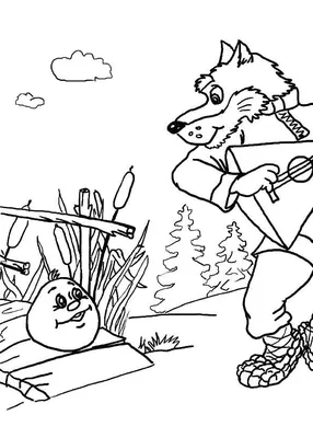 Изобразители волка из сказки Колобок: скачать бесплатно