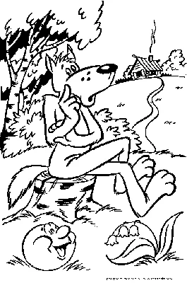 Бесплатные картинки с волком из сказки Колобок