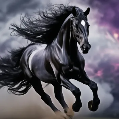 Облачный вороной конь,черный белый …» — создано в Шедевруме