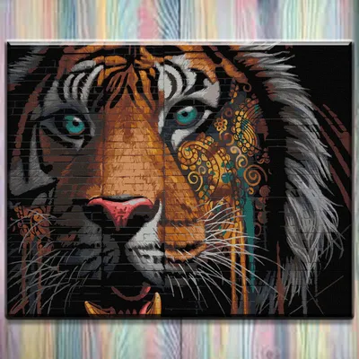 Фотообои Взгляд тигра на стену - купить в интернет-магазине Superfotooboi