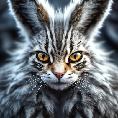 Кот на зайца» — создано в Шедевруме