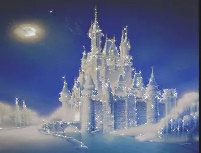Фантастический замок Снежной королевы - фото в png формате.