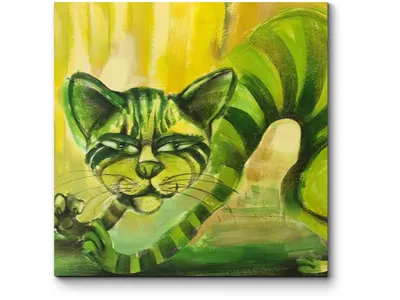 Зеленая кошка - картинки и фото koshka.top