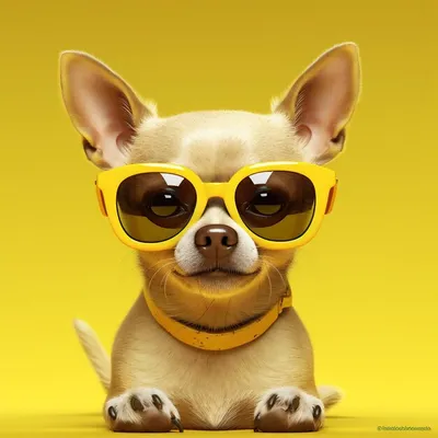 Желтая собака с красными глазами» — создано в Шедевруме