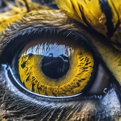 Жёлтый глаз тигра , крупным планом…» — создано в Шедевруме