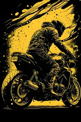 Желтый мотоцикл: Изысканные снимки в формате PNG, JPG