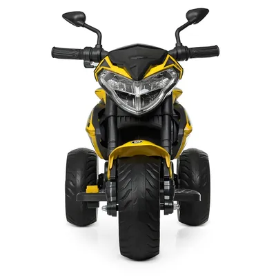 Впечатляющая фотография желтого мотоцикла в движении