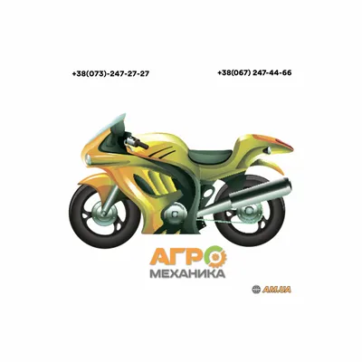 Изображение желтого мотоцикла в Full HD качестве