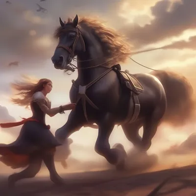 Женщина-лошадь очень красивая» — создано в Шедевруме