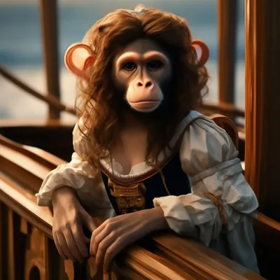 HelenaBonhamCarter женщина-обезьяна, …» — создано в Шедевруме