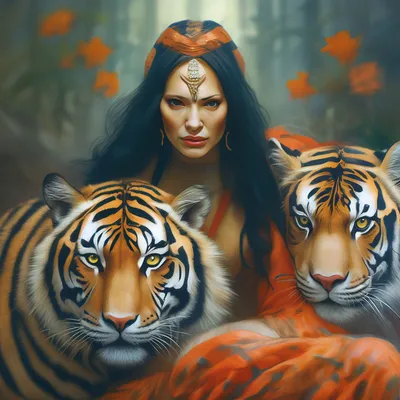 Женщина тигр» — создано в Шедевруме
