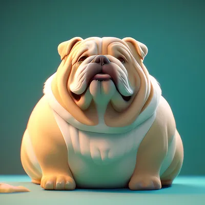 Жирная собака 3D Модель $29 - .prj .max .obj - Free3D