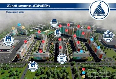 ЖК «Корабли» Нижний Новгород - описание жилого комплекса, цены на квартиры,  фото, планировки