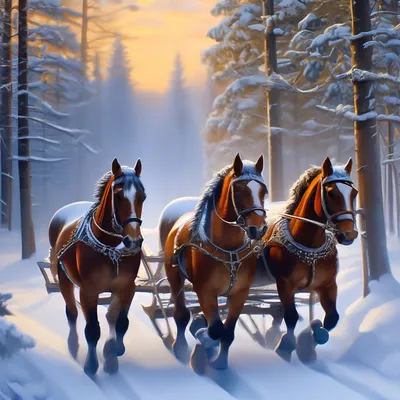 Российская тройка лошадей стоковое фото. изображение насчитывающей сани -  174546710