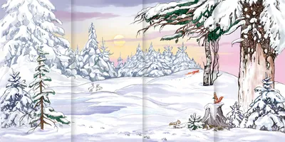 Фото Зимнего леса из сказки Морозко для скачивания в формате png