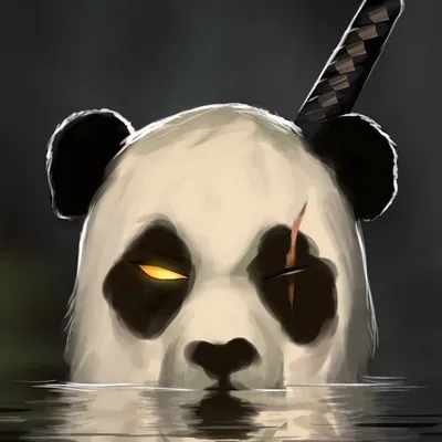 Наклейка на авто Злая панда голова эмблема вектор - купить по выгодным  ценам в интернет-магазине OZON (715708987)