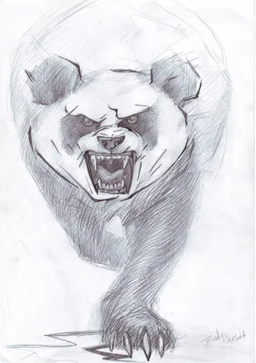Логотип талисмана Злой плохой панды, Логотипы Включая: панда и талисман -  Envato Elements