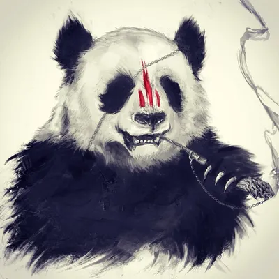 Ferocious Samurai Panda A Striking Depiction of Anger and Power | MUSE AI
