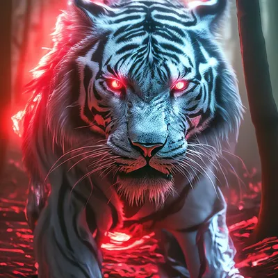 Оскал тигра арт - 33 фото