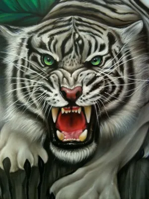 Злой тигр арт - 33 фото