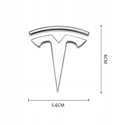 Купить Б/У Метал Наклейка Эмблемы Значок Tesla- Srebro — в Украине