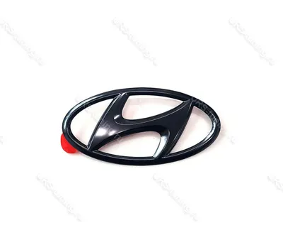 Наклейки Hyundai D56 алюминий (Серебристый логотип на черном фоне) купить -  цены на iGum