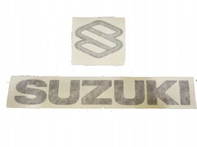 1PC 2.125\" 3D Emblem Decal Logo Fairing \"S\" Logo Sticker Suzuki  Black+Chrome Red | eBay