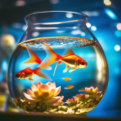 Фото Золотая рыбка в аквариуме в png формате: прозрачность и яркость