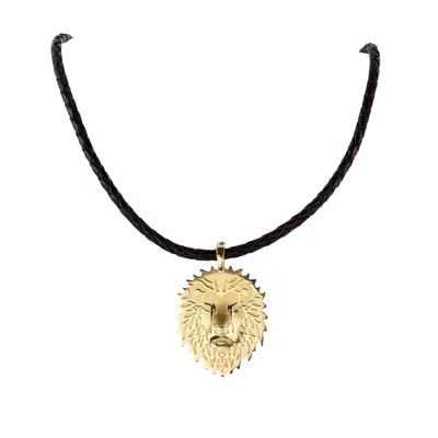 Новый золотой унисекс Лев золотая цепочка головы нагрудное ожерелье кулон с  животными лев колье в винтажном стиле геометрические ожерелья оптом |  AliExpress