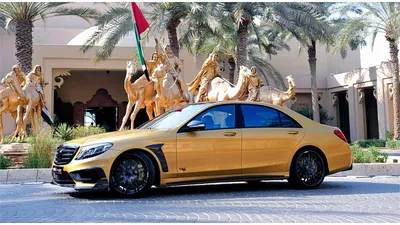 Фотография Mercedes-Benz золотой gold авто