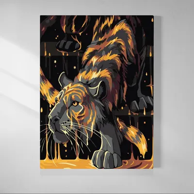 Золотой тигр» картина Бызова Ильи (холст) — купить на ArtNow.ru