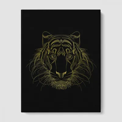 Картина Золотой тигр, печать на холсте