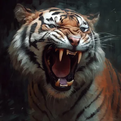Скачать 2560x1600 тигр, морда, зубы, нос обои, картинки 16:10