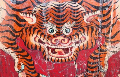 Огненный пантера с зубами тигра чё…» — создано в Шедевруме